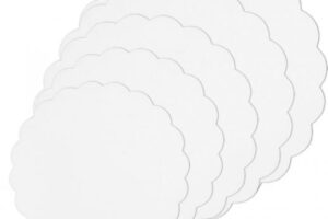 Бели, кръгли, тънки подложки D15cм, 500бр.