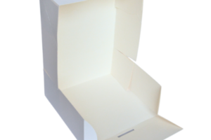 Кутия за торта с предно зареждане, бяла, 16x16cм, H8cм, 1бр.